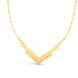 V Shaped Pendant With Chain , Hallmarked 925 Sterling Silver sterlyn 925