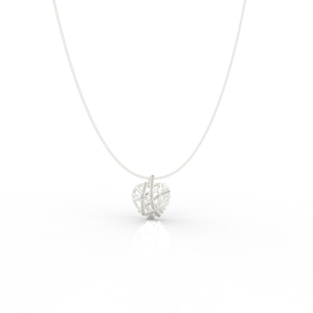 Wired Heart Shaped Pendant- Hallmarked 925 Sterling Silver sterlyn 925