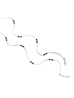 Shimmering Harmony: Rhodium-Plated 925 Sterling Silver By  Kesardeep Impex Anklet For Women