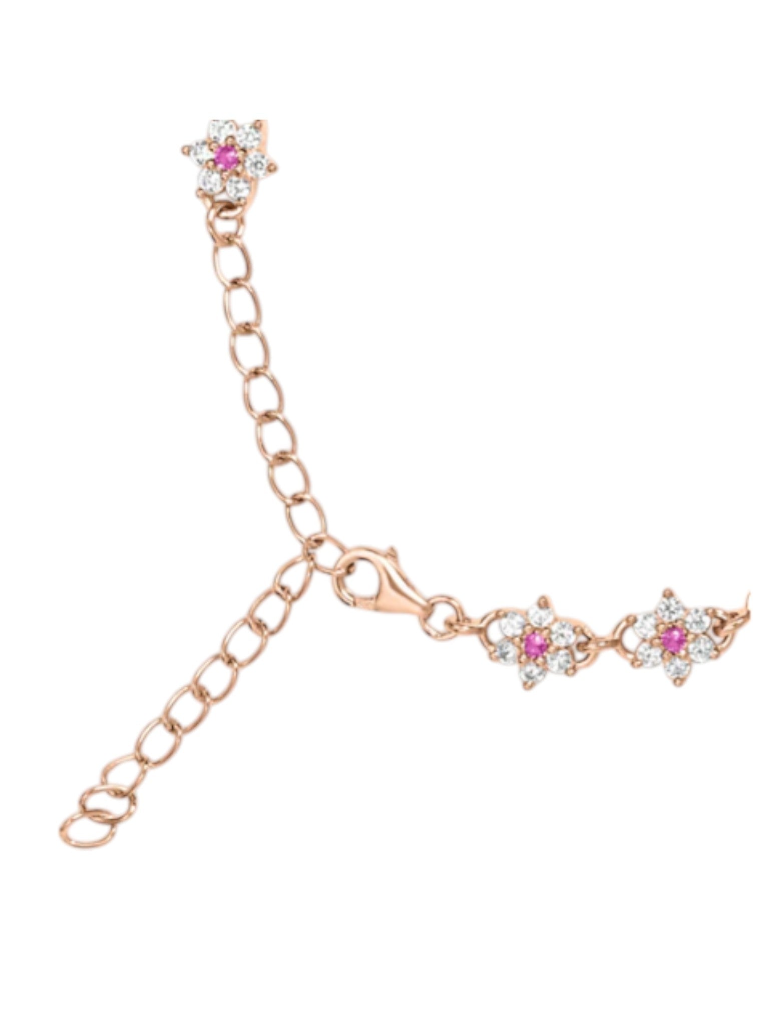 flower Zirconia Rose Gold Plated 925 Sterling Silver By Kesardeep Impex For Women's Anklet