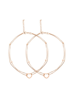 Dainty Silver Heart 925 Silver Anklets By Kesardeep Impex For Women