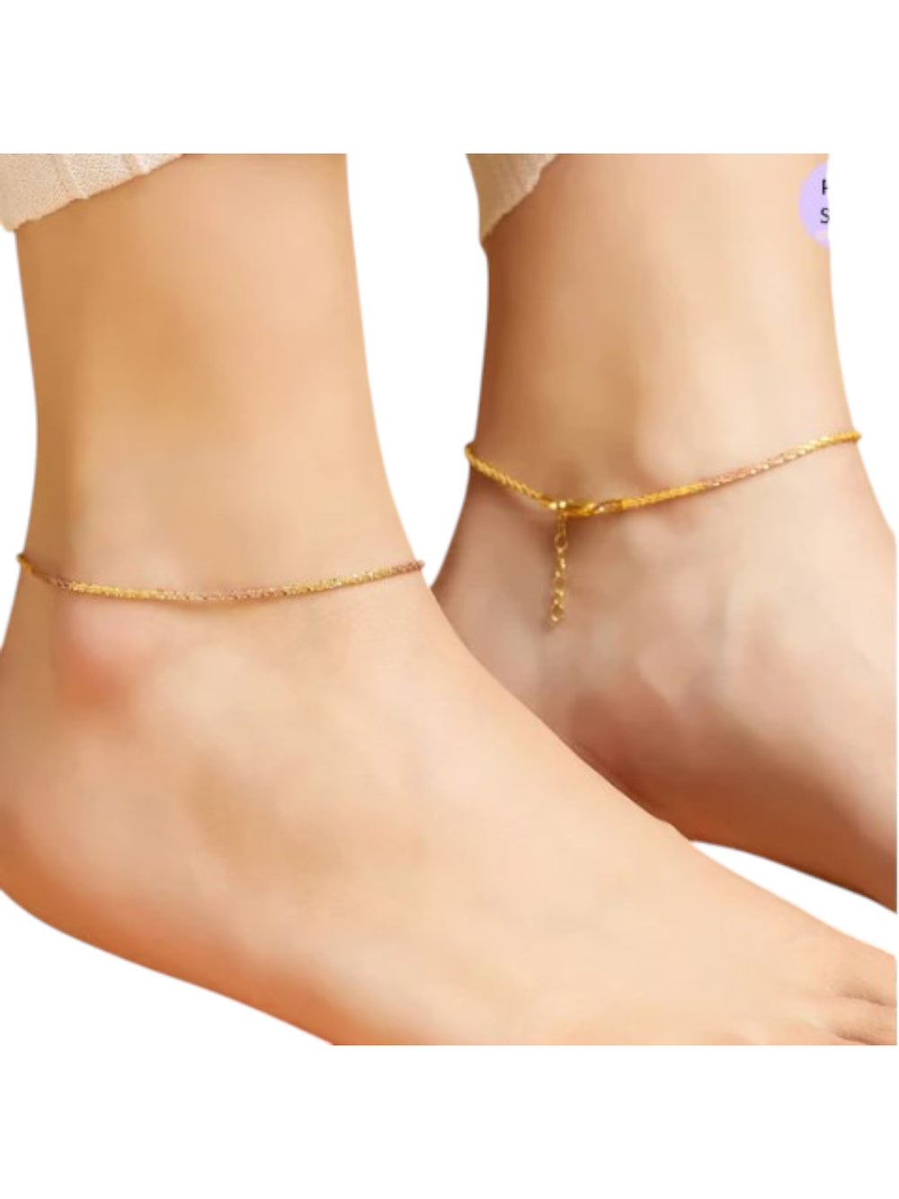 Mystical Dual Tone Elegant 925 Sterling Silver Anklet By Kesardeep Impex For Women