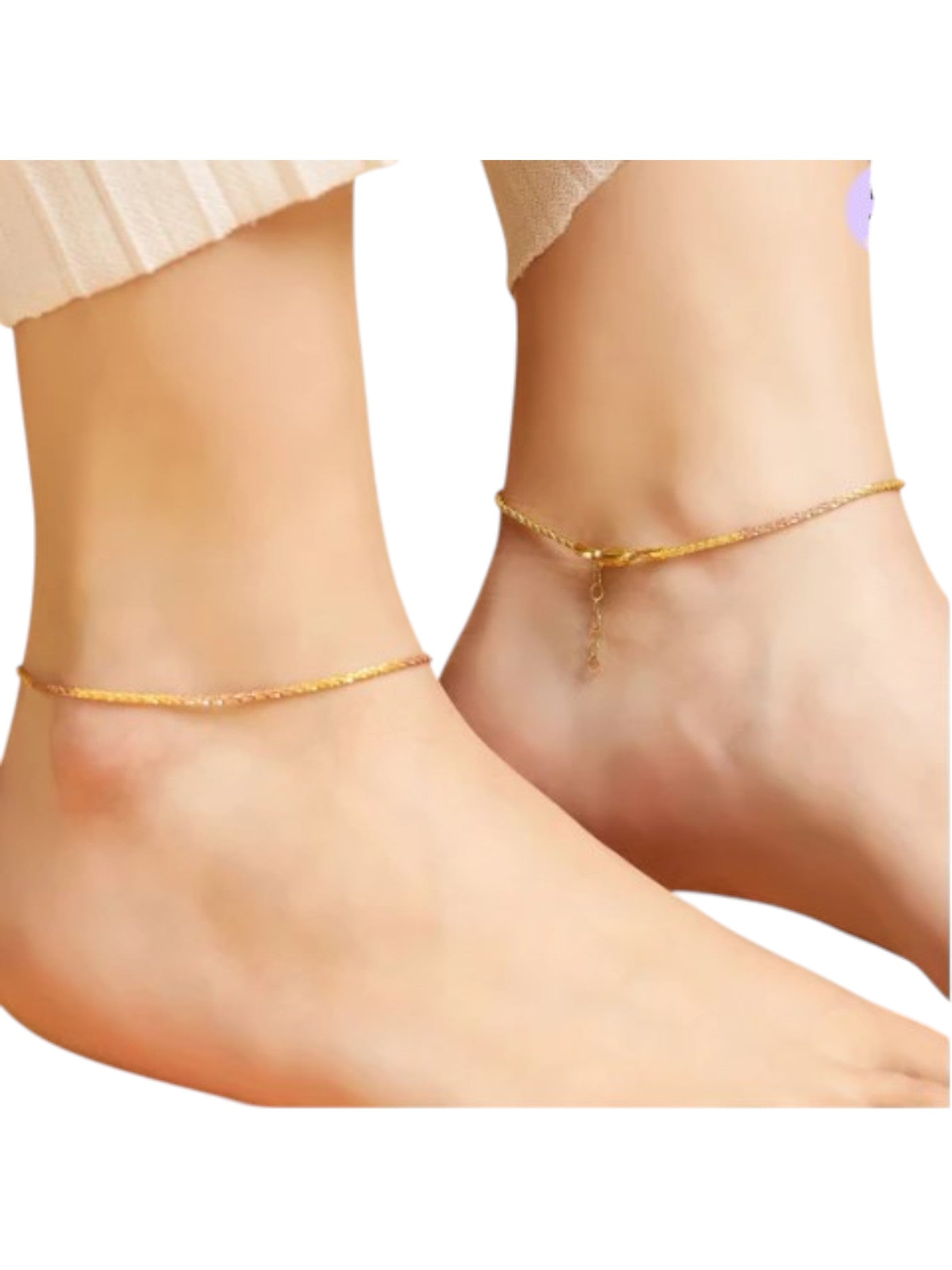 Mystical Dual Tone Elegant 925 Sterling Silver Anklet By Kesardeep Impex For Women