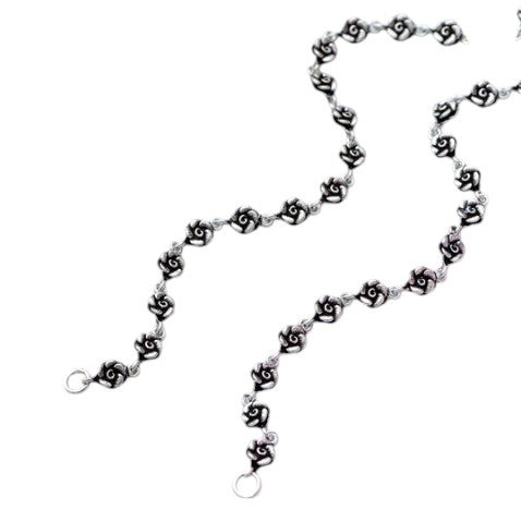 Blossom Elegance 925 Sterling Silver Rhodium-Plated Flower Anklet By Kesardeep Impex For Women