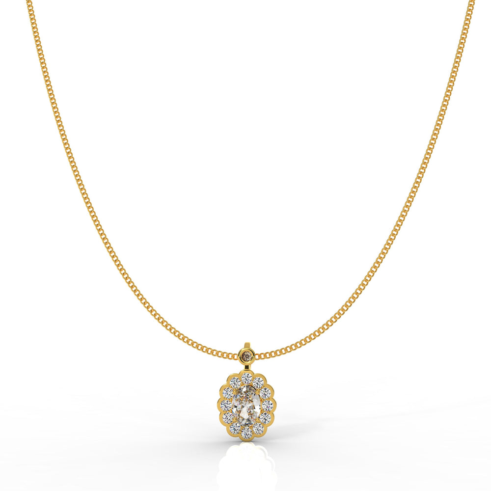 Classic Solitaire Pendant With Chain For Party-wear, Hallmarked 925 Sterling Silver - sitabo