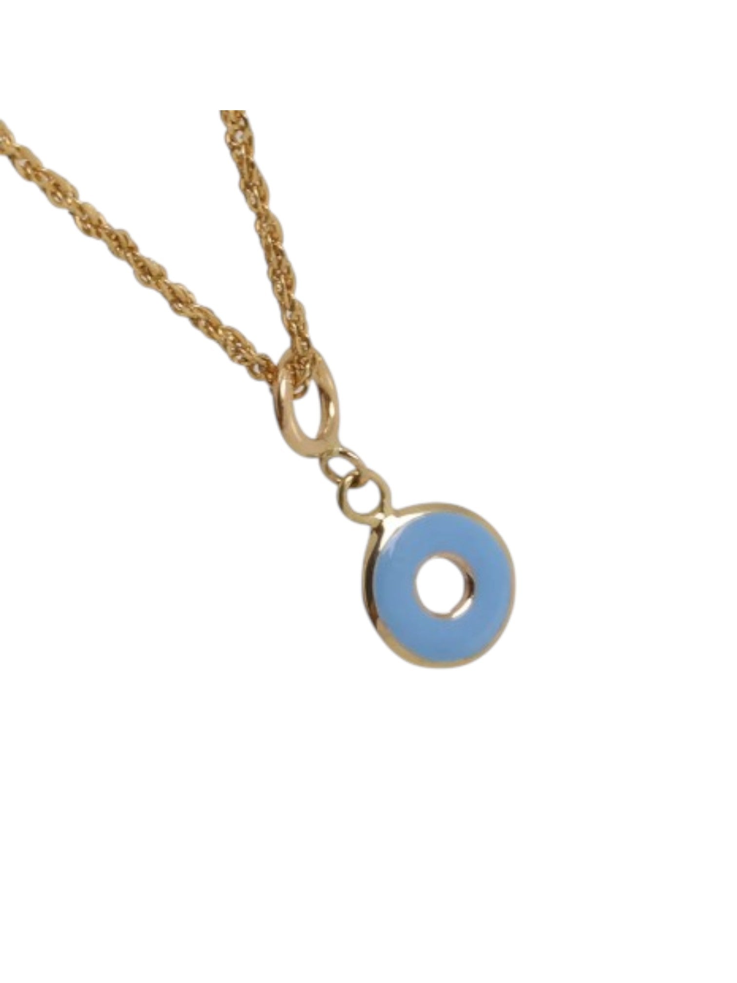 925 Sterling Silver Elegant Donut Design CZ Stones Gold Plated Pendant With Chain For Women Kesardeep