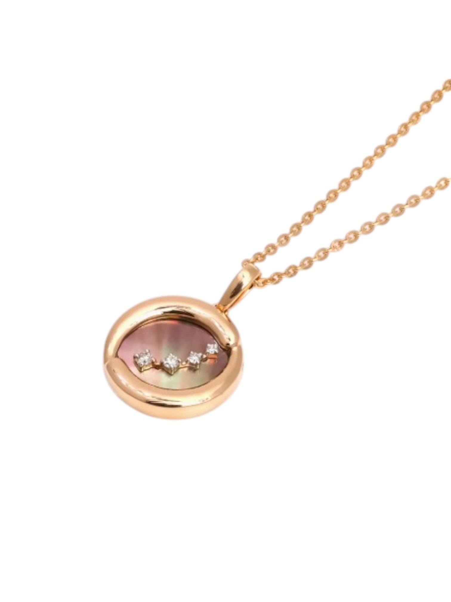 Trendy 925 Sterling Silver CZ Stone Rose Gold Plated Pendant With Chain For Women By Kesardeep