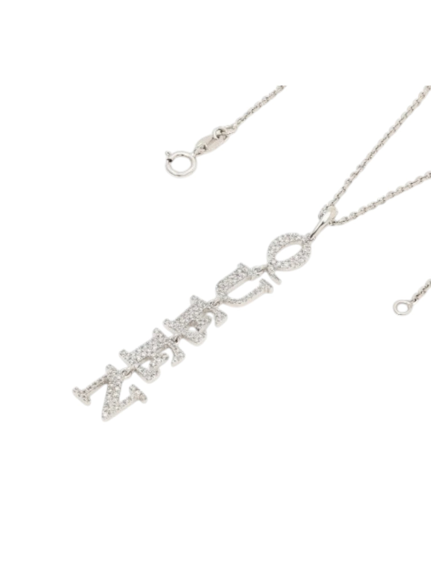 925 Sterling Silver Stylish Queen Design CZ Stones Pendant With Chain For Women Kesardeep