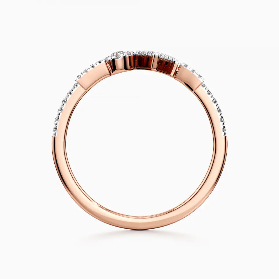 925 Sterling Silver Rose Gold Replicated Love Ring By Kesardeep Impex For Women