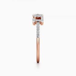 925 Sterling Silver Rose Gold Replicated Love Ring By Kesardeep Impex For Women