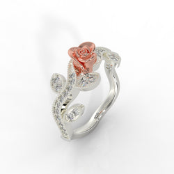 925 Steling Silver Dulton Ring Special Eternal Rose Ring for Loved Ones Everlasting Rose Elegance - sitabo