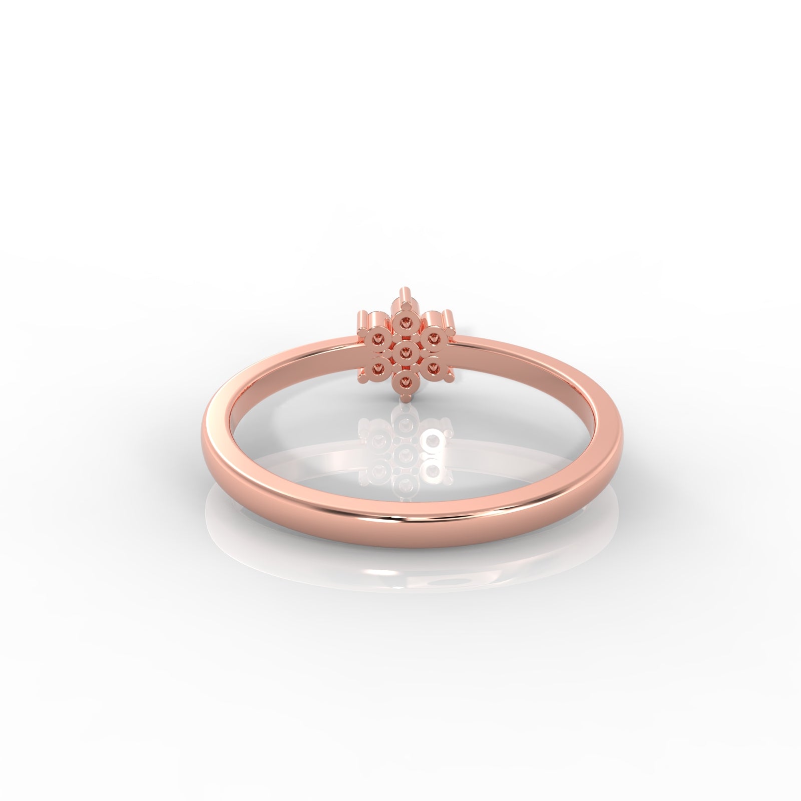 Flower Design Dainty Statement Ring, Hallmarked 925 Sterling Silver