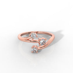 Nature Inspired Leaf Shaped Ring – Hallmarked 925 Sterling Silver Rose Gold Plated | Elegant & Earthy Jewelry